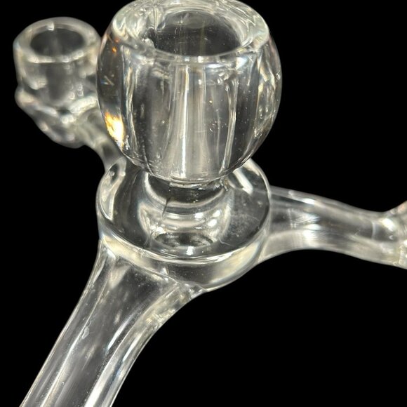 Indiana Glass COLONY 3 Arm, 4 Candle Teardrop Mid Century Mod Epergne Candelabra - Picture 2 of 7